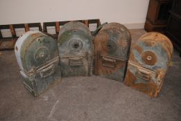 Four unrestored tombstone magazines and correct mounting frame