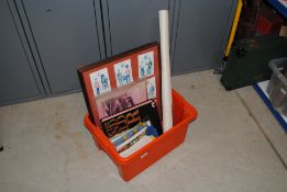 Various military themed items including pictures (