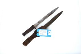 A German WWI era Ersatz bayonet with scabbard and