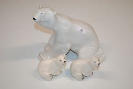 A USSR polar bear and two smaller