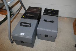 Five cases of 45rpm records, various genres