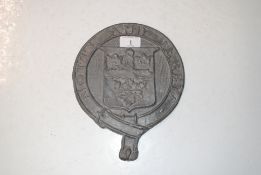 A lead Fire Insurance plaque for Notts & Derby