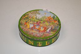 A Huntley and Palmers biscuit tin