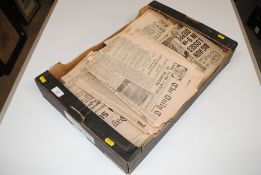 A box of WWII dated newspapers etc.