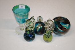 Five piece of Mdina Art Glass
