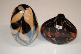 Two Art Glass vases