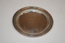 A Gorham & Co. pierced circular dish engraved with