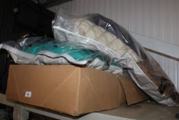 A quantity of various cushions and fabric