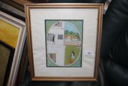 A framed and glazed ethnic watercolour study