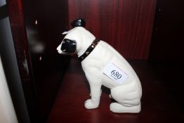 A reproduction money bank in the form of the HMV d