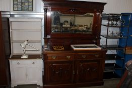 An Edwardian mahogany mirrored back sideboard fitt