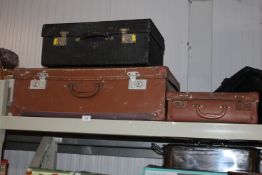 Three vintage travel cases