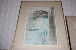 Anton Krajnc, pencil signed coloured lithograph of