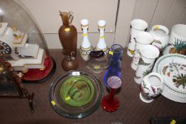 A collection of various Art Glass ware to include