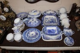 A quantity of various blue and white china togethe