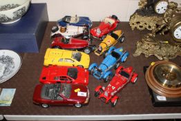 A collection of ten Burago and other models to include Lambo