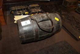 A rustic antique wooden St. Bernard's type barrel
