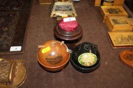A Mauchline ware string box decorated with 'Childr