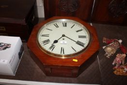 A post office single fusee wall clock