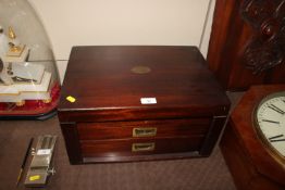 A mahogany cased canteen of plated cutlery