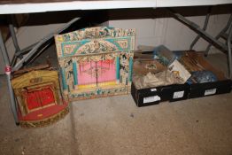 Two Pollocks puppet theatres, various scenery, acc