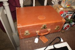 An Italian leather briefcase/travel case by Redwal