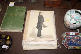 A collection of unframed coloured prints including satirical examples by Richard Dighton, various