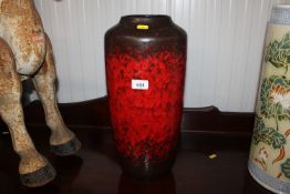 A large West German pottery vase