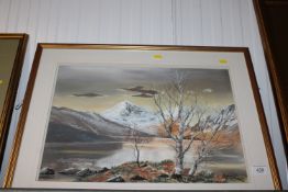 Don Roberts, watercolour study of a mountainous la