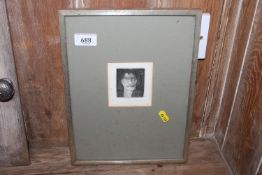 Robert E Marx, pencil signed limited edition etching 'Head #102' 19 of 30