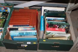 Two boxes of various books