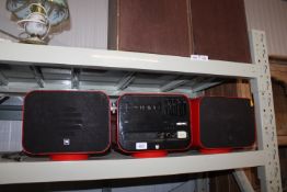 A Hanimax eight track player HRC5020 and a pair of speakers