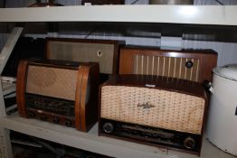 Four vintage radios to include GEC, Ferguson etc.