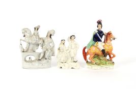 A Staffordshire figure 'Napoleon on horseback' 28