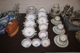 A collection of Furnivals Old Chelsea pattern tea