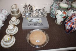 A collection of various silver plated ware to incl