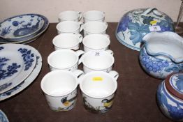 Ten Portmeirion 'Birds of Britain' mugs