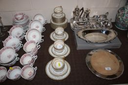 A collection of Limoges Haviland and Co gilt flora