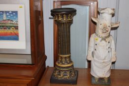 A West German pottery jardiniere stand
