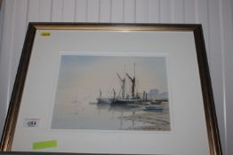 Adrian Taunton, watercolour study 'Misty morning r