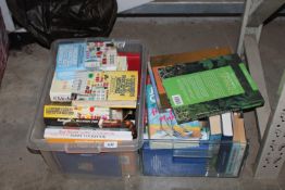 Two boxes of various books