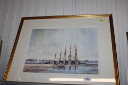 Graham Howlett, watercolour study 'The gathering,