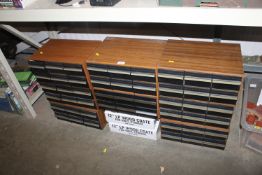 A quantity of cassette storage boxes and contents