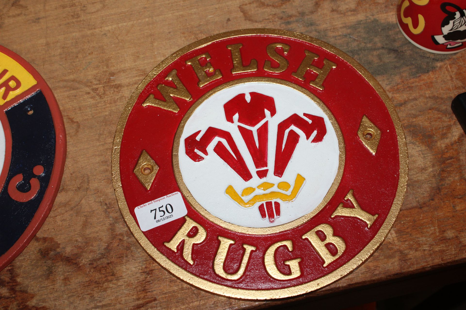 A reproduction Welsh rugby sign (CM146)