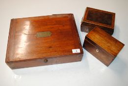 A 19th Century mahogany twin compartment tea caddy