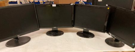 4 x assorted computer monitors by Benq,