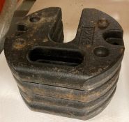 1 x set of 4 12KG cast iron gazebo leg weights (P01)