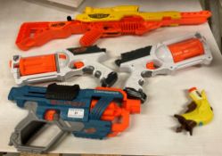 5 x assorted Nerf guns to include Nana Nana, Alpha Strike, Commander and N.