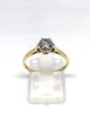 Diamond solitaire ring approx 0.50ct, 18ct gold, overall weight 1.