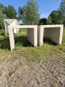 2 x Concrete 2.5m Troughs (4.